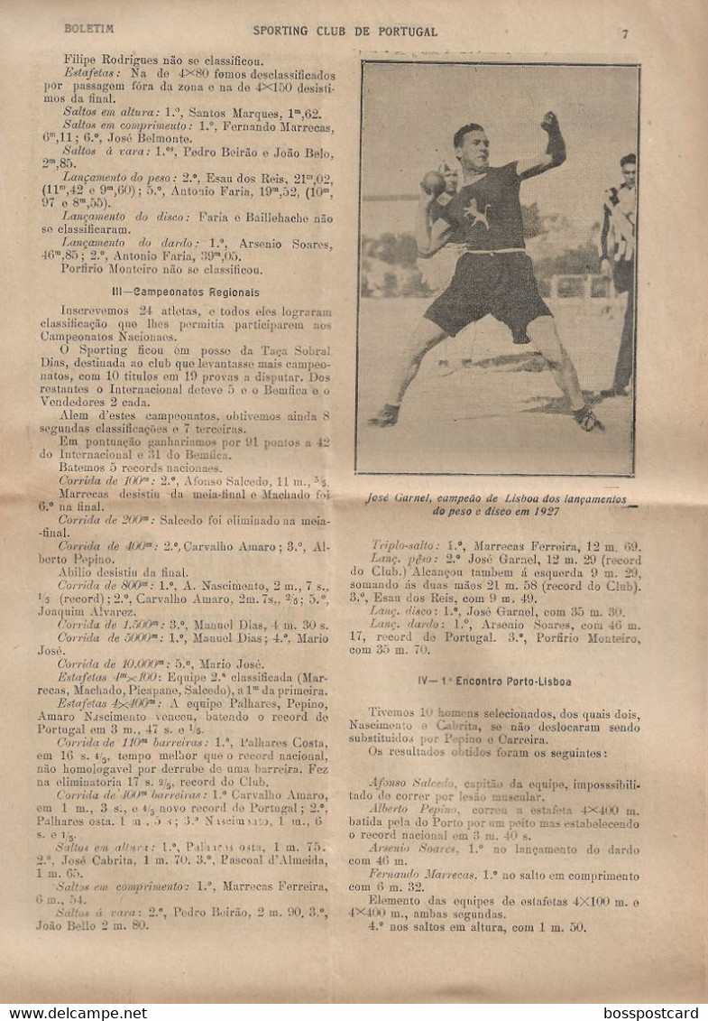 Lisboa - Boletim Do Sporting Clube De Portugal Nº 78, 1 De Julho De 1929 (16 Páginas) - Jornal - Futebol - Estádio - Sport