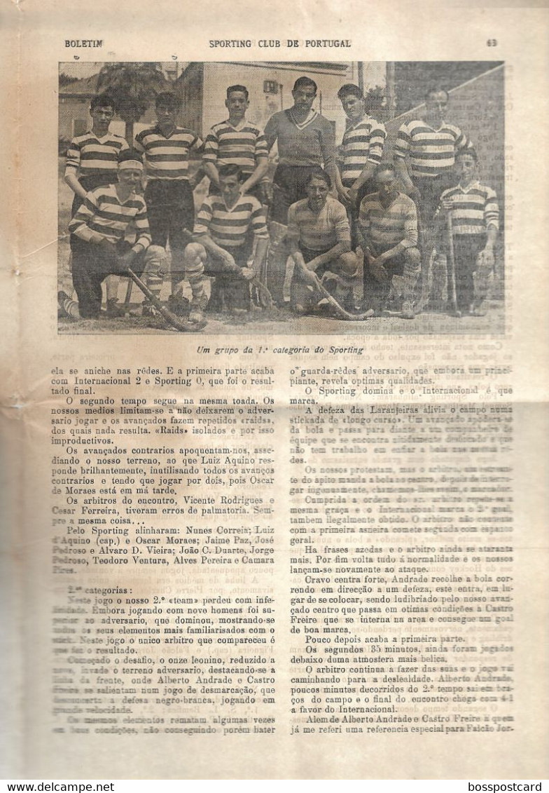 Lisboa - Boletim Do Sporting Clube De Portugal Nº 93, 30 De Setembro De 1930 (16 Páginas) - Jornal - Futebol - Estádio - Sport