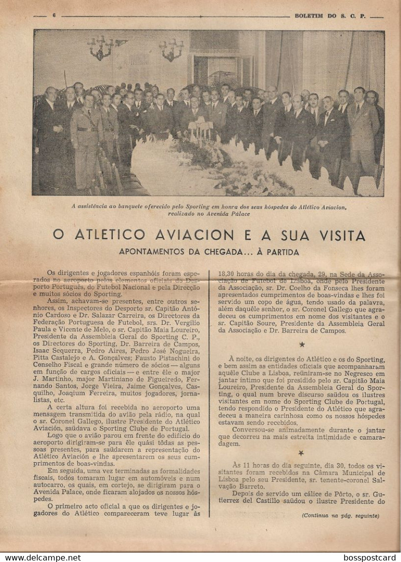 Lisboa - Boletim Do Sporting Clube De Portugal Nº 8, Série IV, Fevereiro De 1945 (16 Páginas) - Jornal - Futebol Estádio - Sports