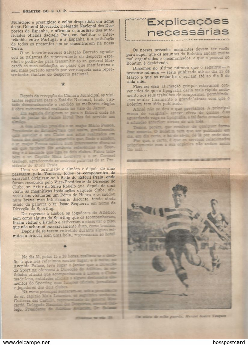 Lisboa - Boletim Do Sporting Clube De Portugal Nº 8, Série IV, Fevereiro De 1945 (16 Páginas) - Jornal - Futebol Estádio - Sport