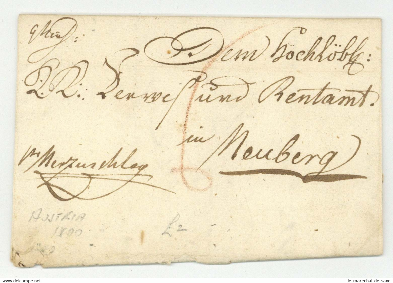 Neunkirchen Nach Neuberg 1800 Per Mürzzuschlag - ...-1850 Prefilatelía