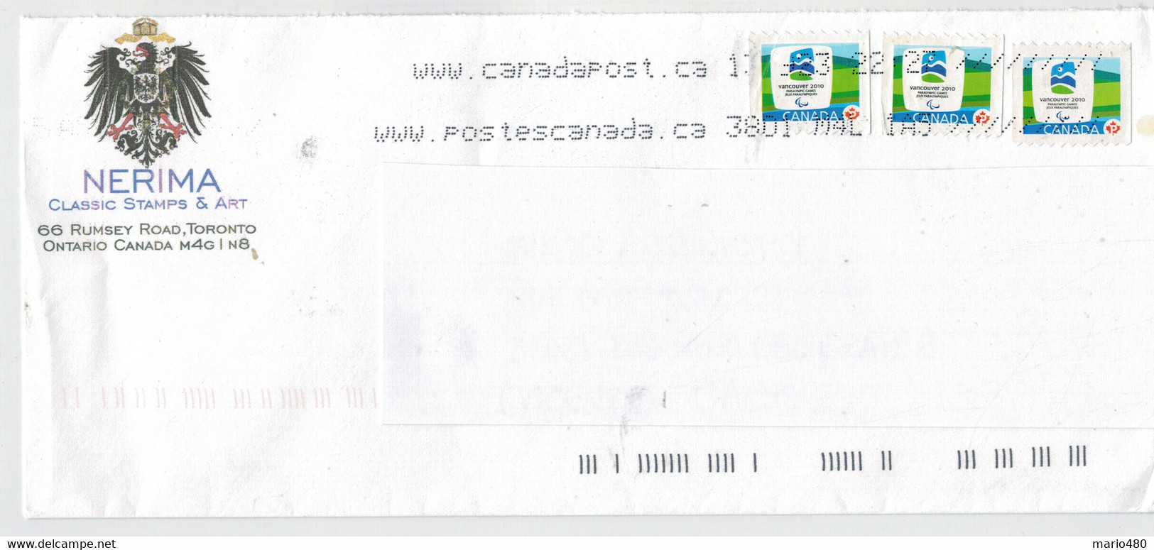 LETTERA   DAL   CANADA'       PER  BASSANO  DEL  GRAPPA  (VI)                (VIAGGIATA) - Other & Unclassified