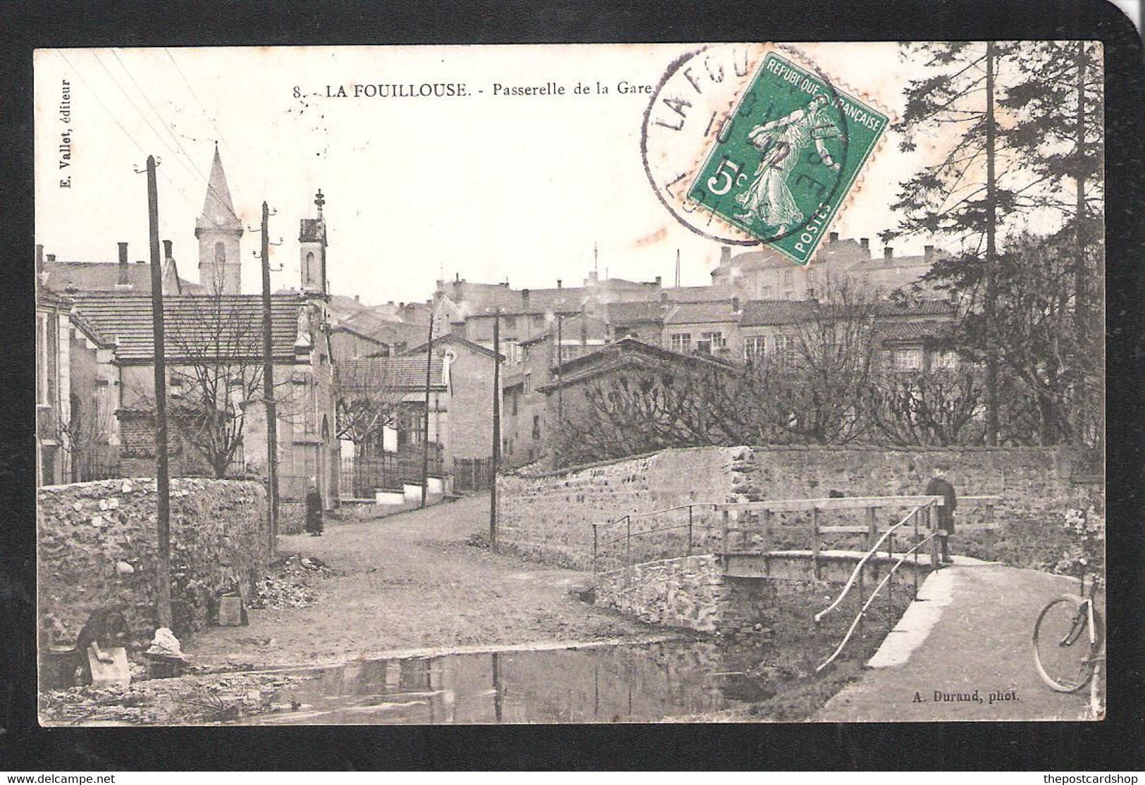 LOIRE CPA 42 La Fouillouse No.8 PASSERELLE DE LA GARE E VALLET EDITEUR MORE FRANCE LISTED FOR SALE @1 EURO OR LE - Autres & Non Classés