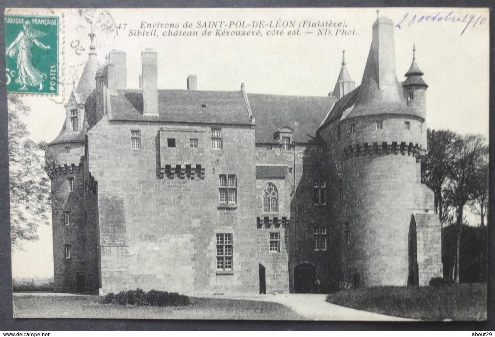 CPA 29 SIBIRIL (environs De SAINT POL DE LEON ) - Château De Kerouzéré Côté Est - ND 47 - Réf. S 124 - Saint-Pol-de-Léon