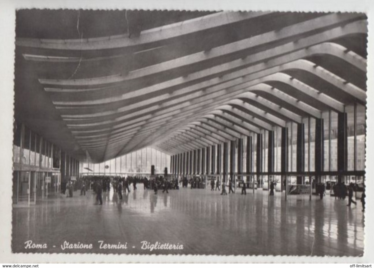 ROMA, Stazione Termini, Biglietteria - Cartolina Viaggiata  27/1/1964 - (590) - Stazione Termini