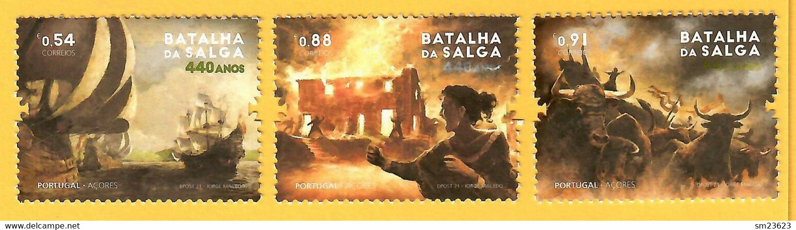 Portugal 26.07.2021 , Batalha Da Salga  - 440 Anos Acores - Stamps - Postfrisch / MNH / (**) - Ungebraucht