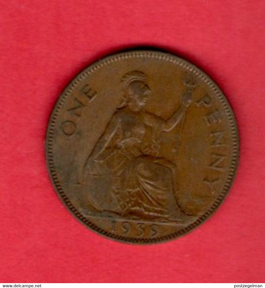 UK, 1939,  1 Penny , George VI, KM845, C2247 - D. 1 Penny