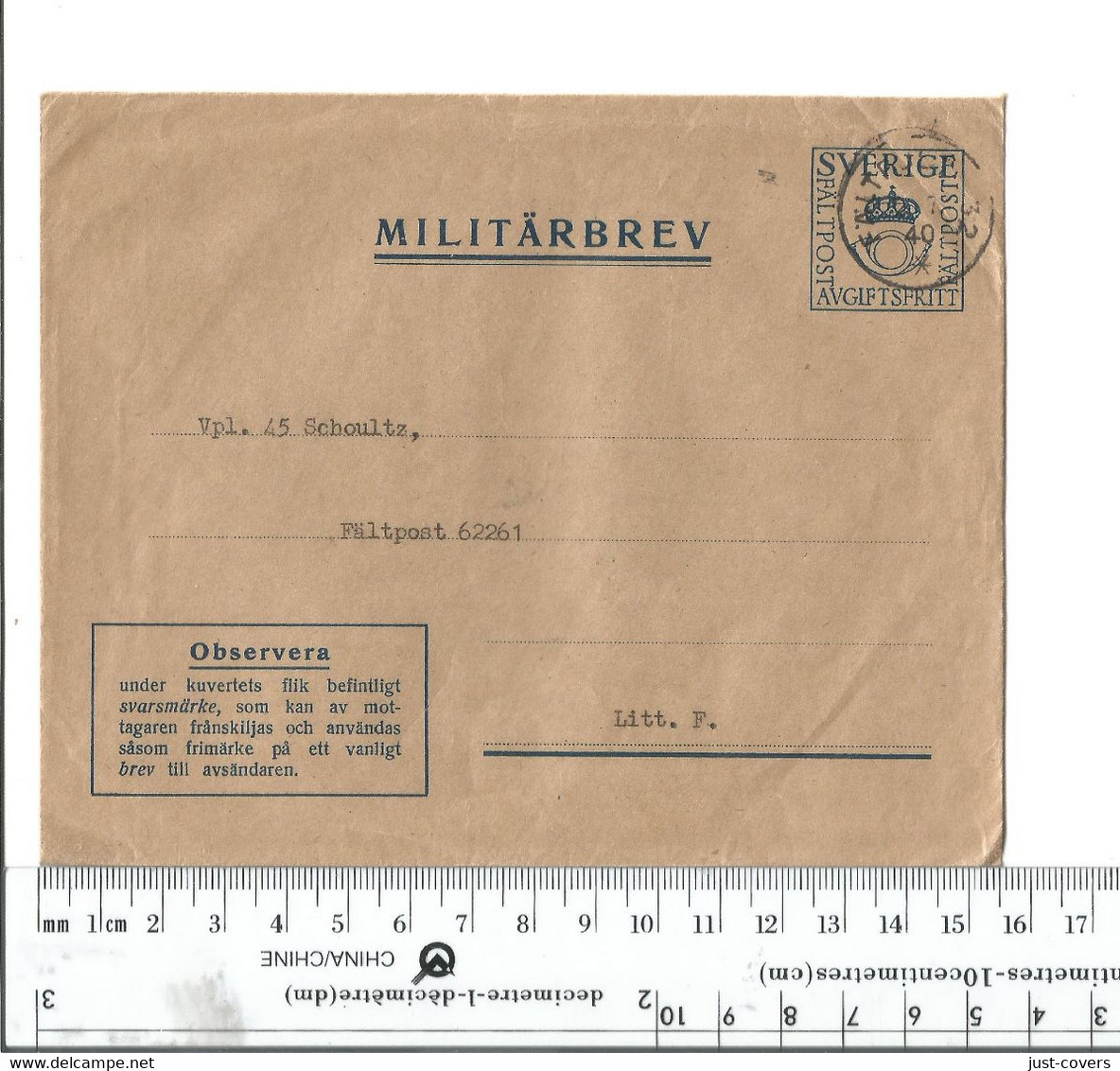 Sweden Military Post 1940 .......(Box 6 ) - Militärmarken