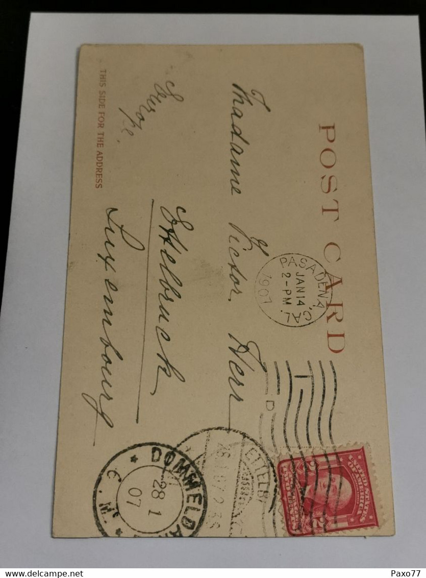 Postkarte, Pueblo Indians Selling Pottery , Oblitéré 1907 Envoyé à Ettelbruck Luxembourg - Amérique