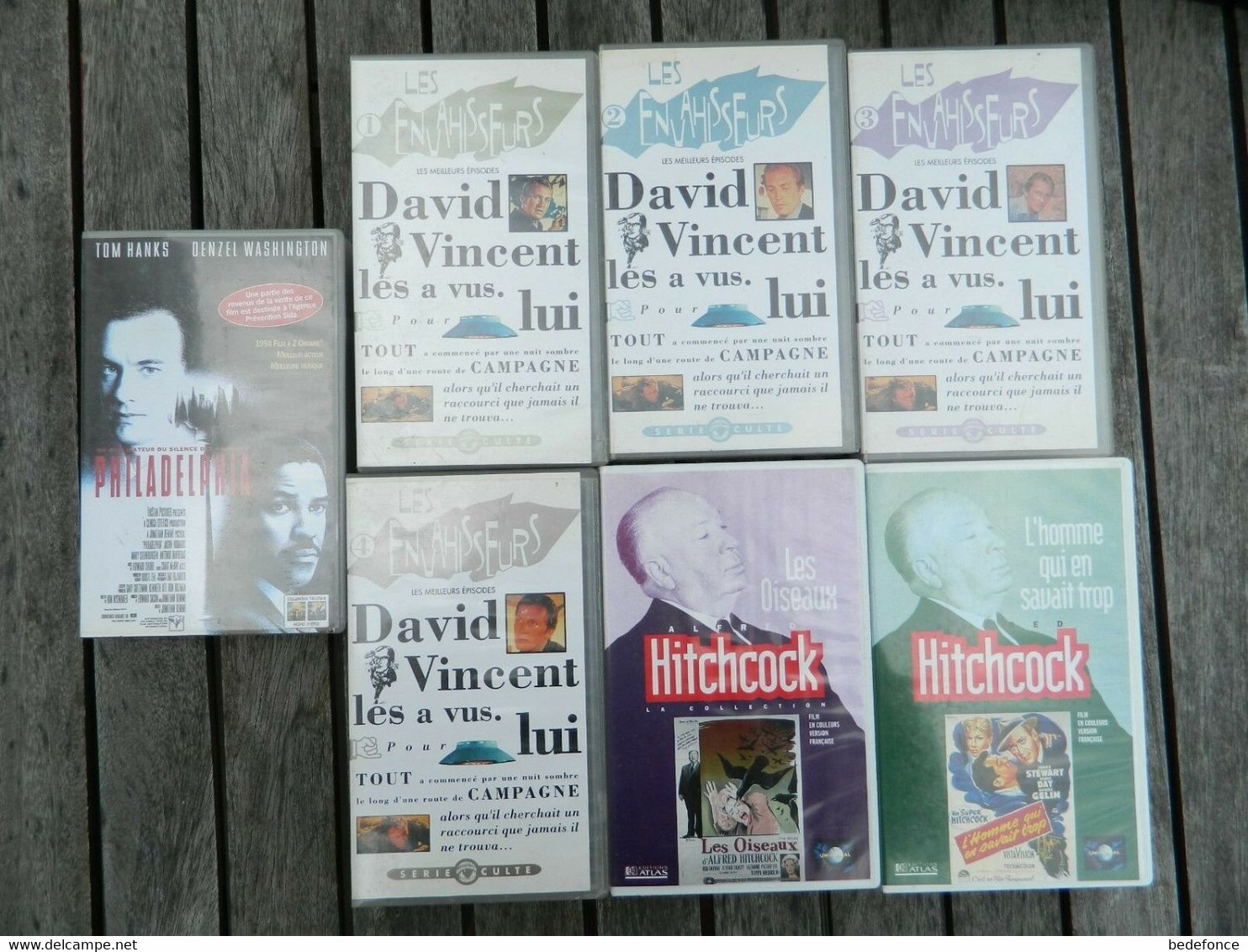 Lot De 7 Cassettes VHS : Hitchcock - Les Envahisseurs - Philadelphia - Verzamelingen, Voorwerpen En Reeksen