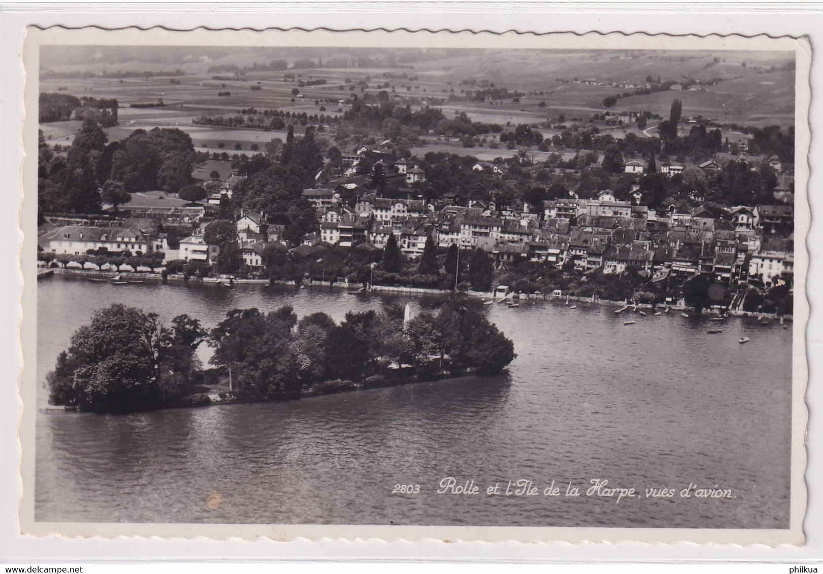 Rolle Et Ile De La Harpe, Vue D'Avion - Rolle