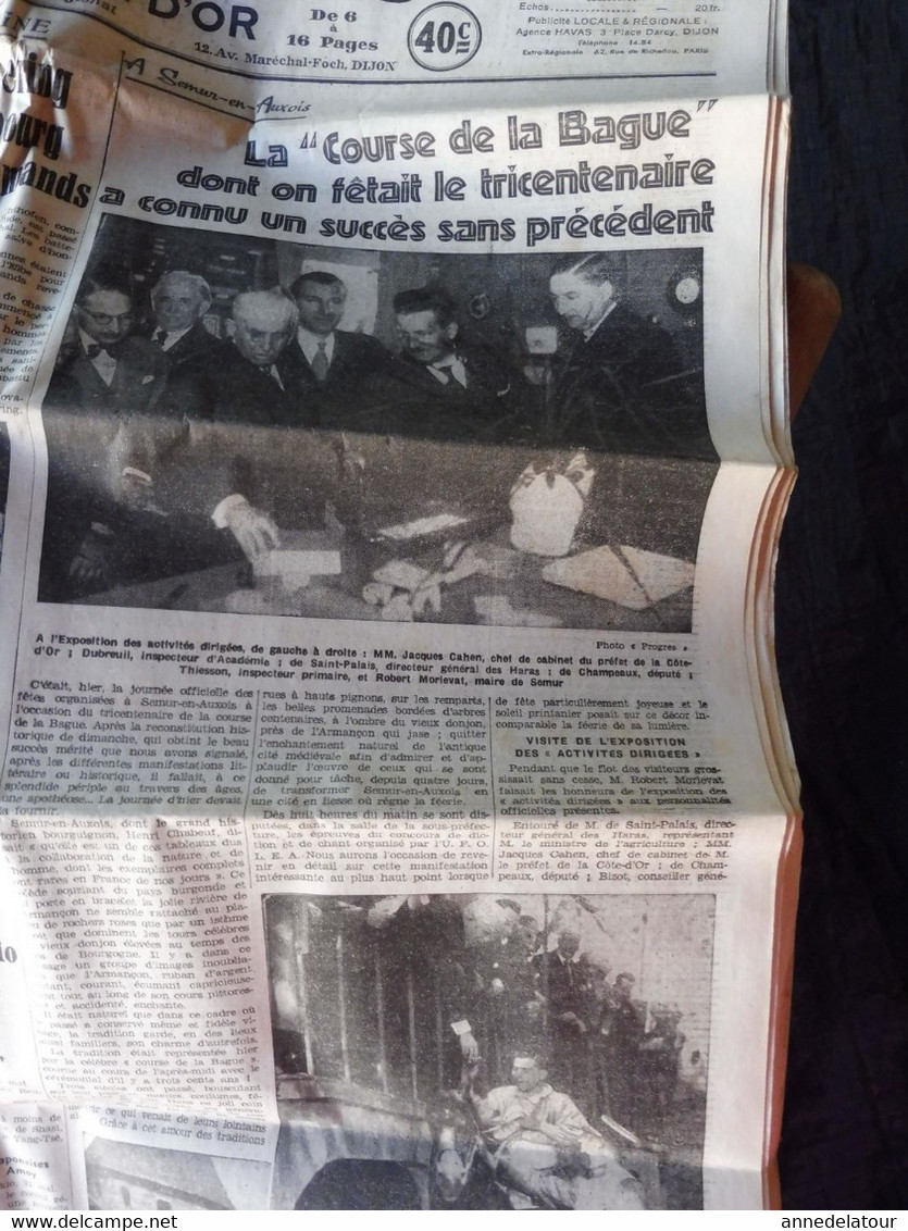 1939  LE PROGRES  :La "Course De La Bague " à Semur-en-Auxois ; Les Légionnaires Allemands à Hambourg   ; Etc - Algemene Informatie