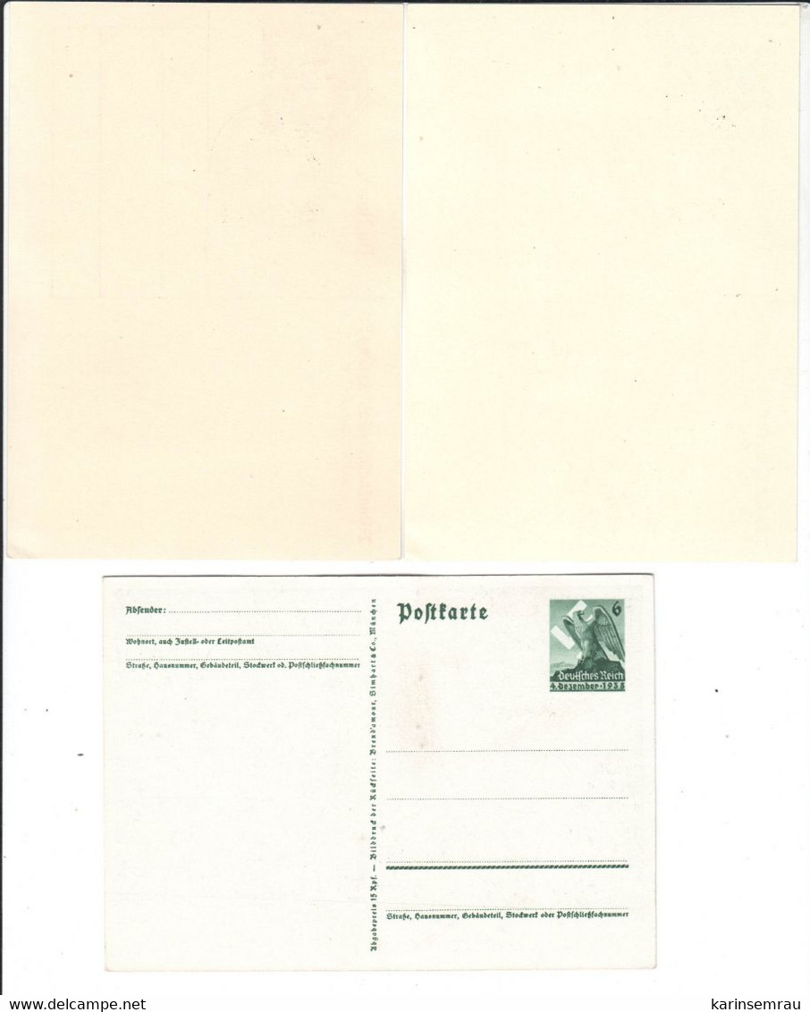 Drittes Reich , 3 Ganzsachen - Storia Postale