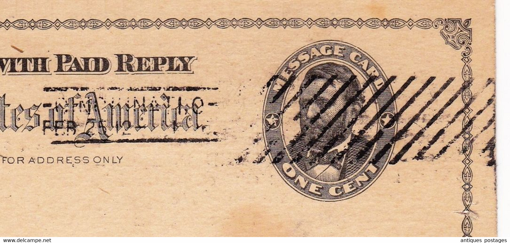 USA Postal Card With Paid Reply One Cent H. V. Voss & Compagny Cincinnati Eugene Hannemann - 1901-20