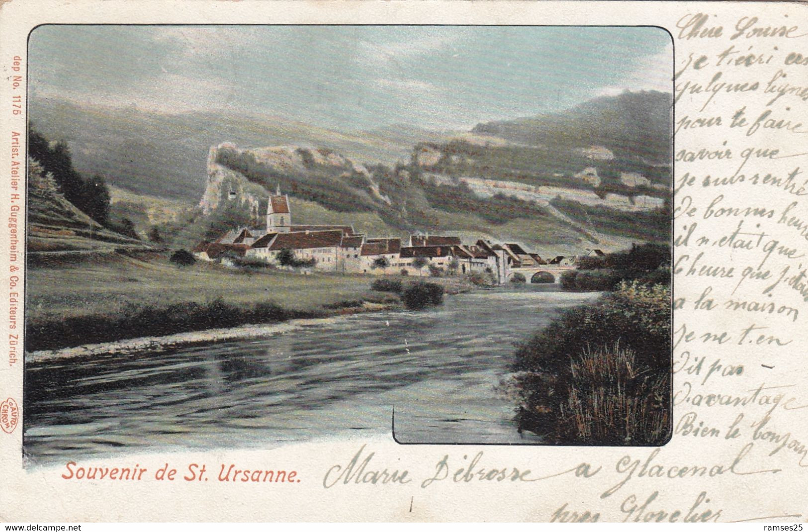 (192)  CPA  Saint Ursanne  Souvenir - Saint-Ursanne