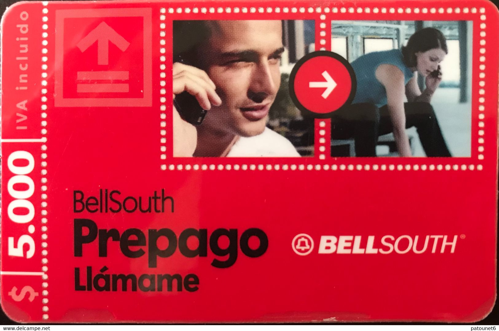CHILI  -  Recharge  -  BELLSOUTH  Prepago  -  $  5.000 - Chile