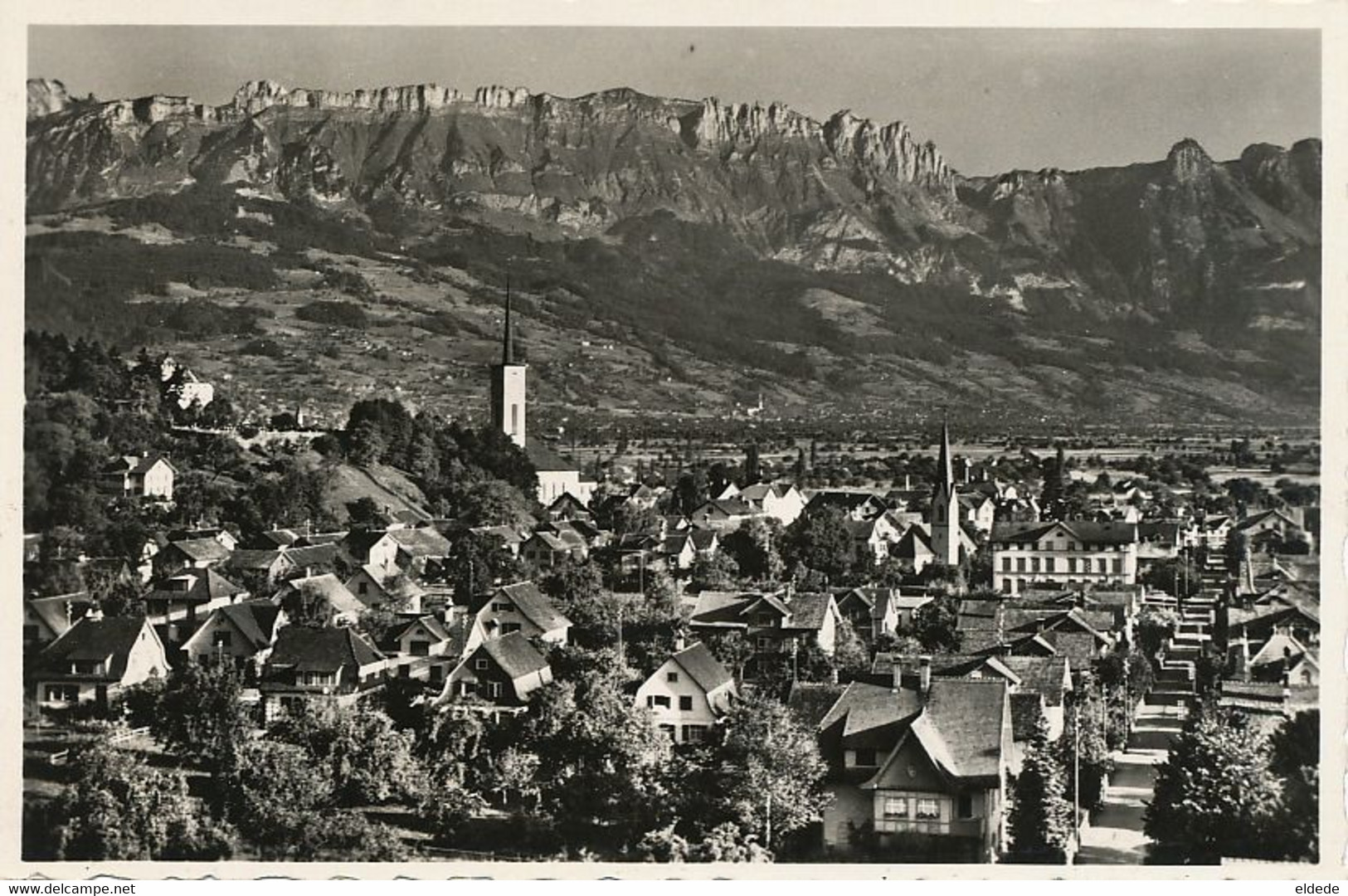 Real Photo Buchs SG Schweiz Mit Den Kreuzbergen Photo Eggenberger Walzenhausen - Buchs