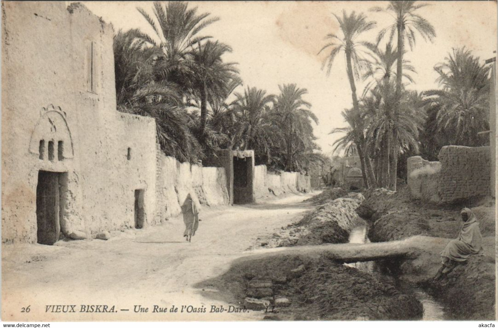 CPA AK BISKRA Vieux-Biskra - Une Rue De L'Oasis Bab-Darb ALGERIE (1146494) - Biskra