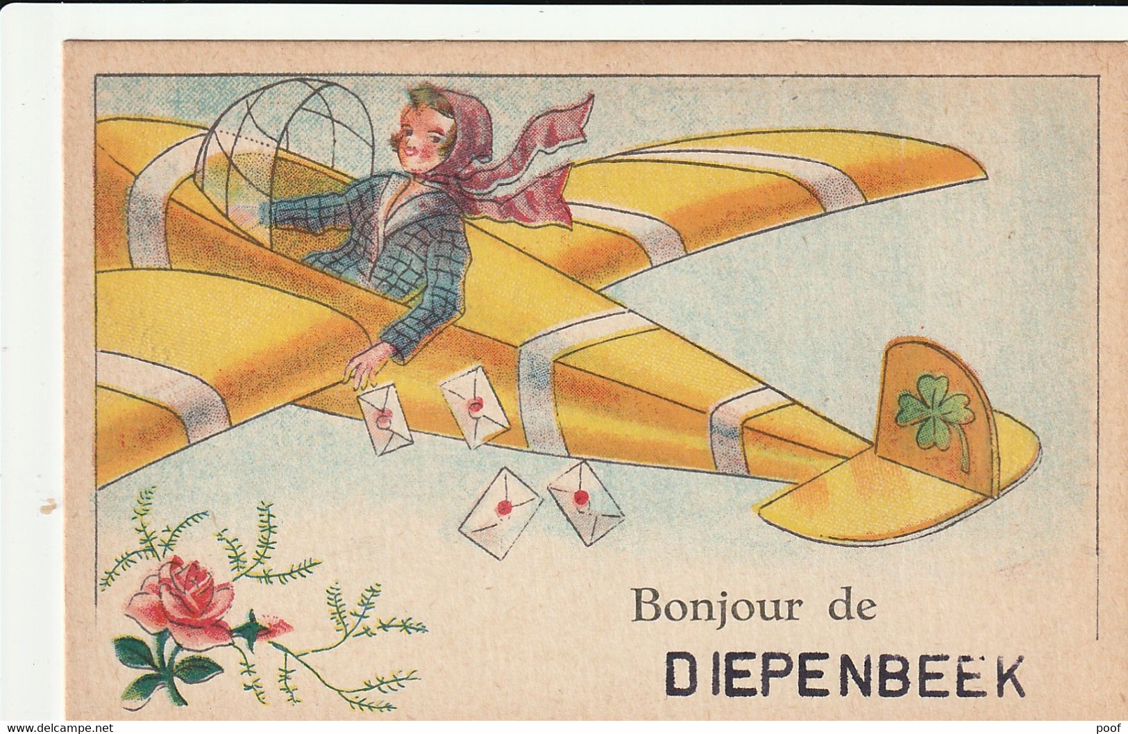 Diepenbeek : Bonjour De ...( Avion ) - Diepenbeek