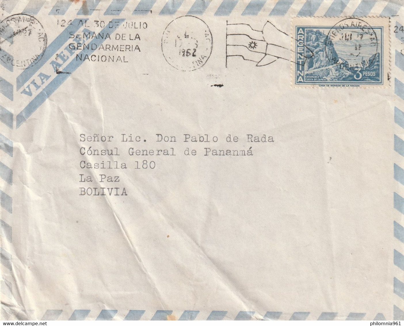 ARGENTINA AIRMAIL COVER 1962 - Other & Unclassified