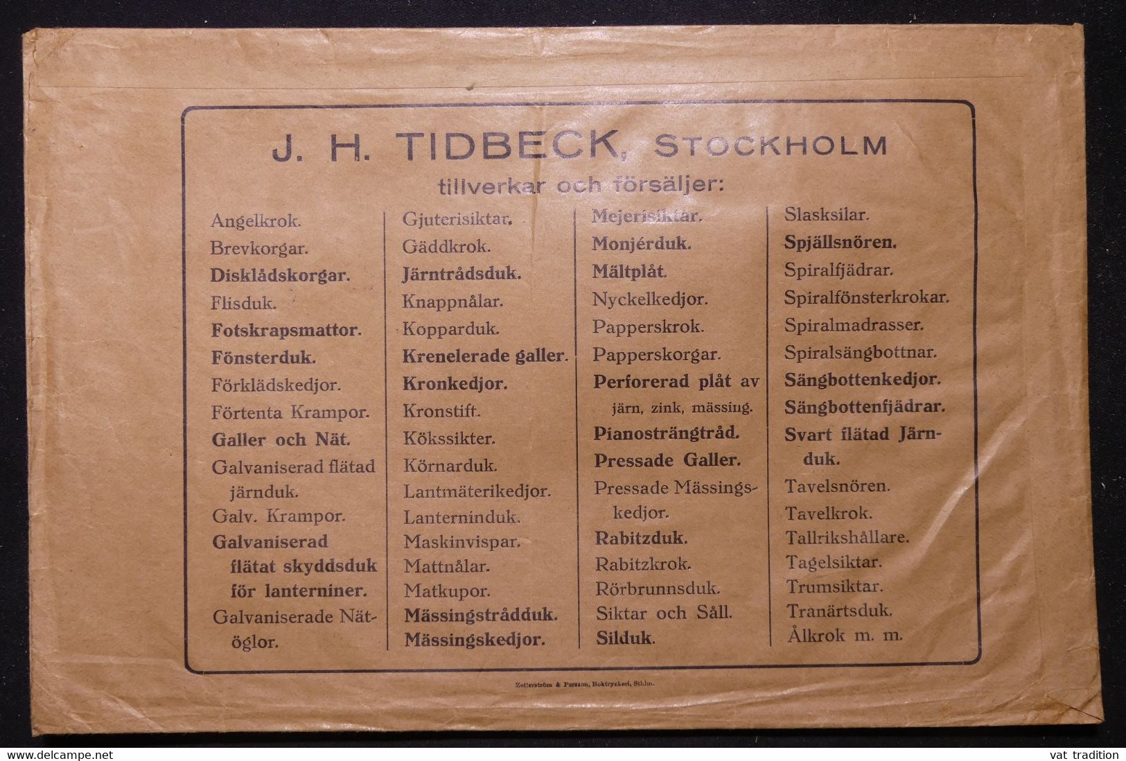 SUÈDE - Enveloppe Commerciale Grand Format De Stockholm Pour La France En 1936 - L 102465 - Brieven En Documenten