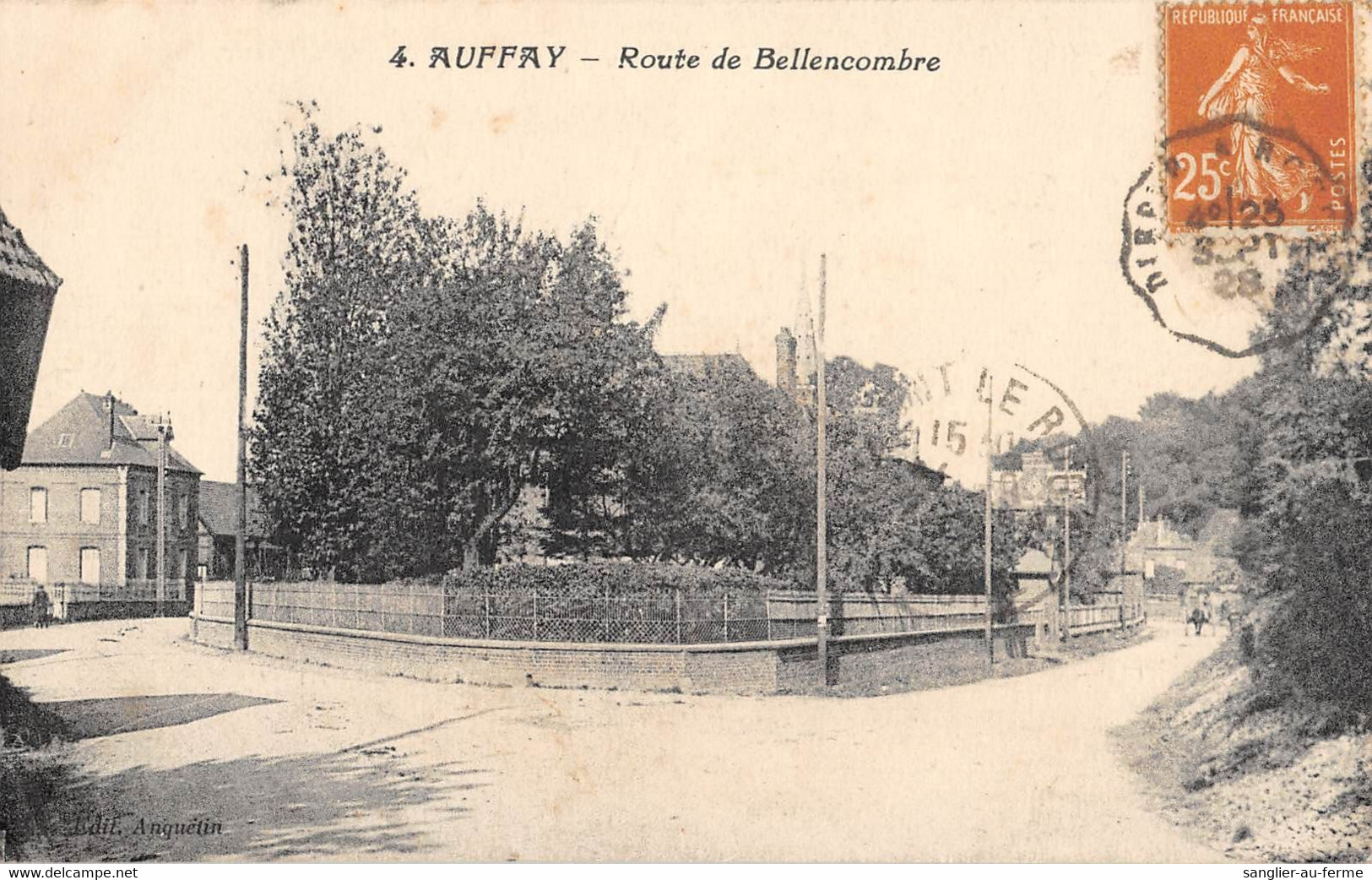 CPA 76 AUFFAY ROUTE DE BELLENCOMBRE - Auffay