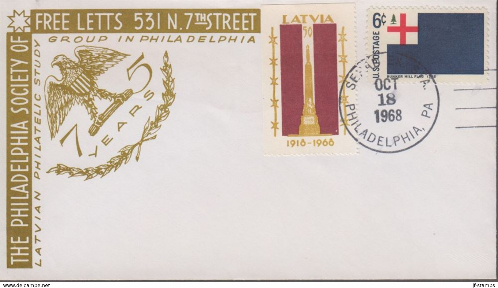 1968. USA. 6 Cents FLAG On Cover Cancelled  SEPAD EX. STA PHILADELPHIA, PA OCT 18 196... () - JF423398 - Andere & Zonder Classificatie