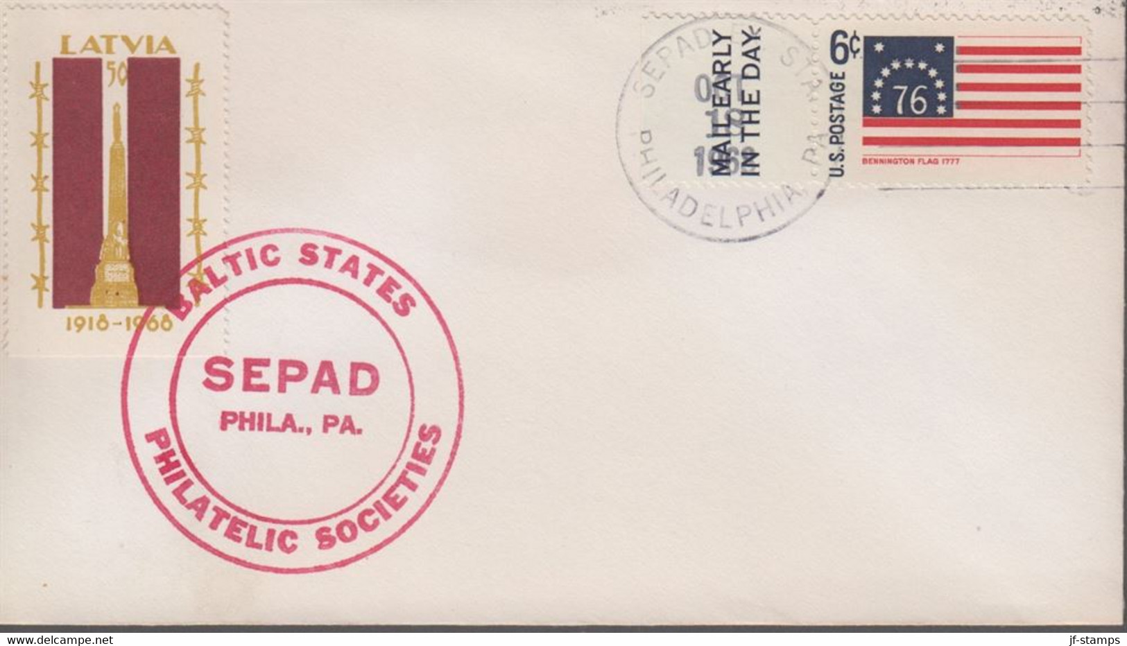 1968. USA. 6 Cents FLAG On Cover Cancelled  SEPAD EX. STA PHILADELPHIA, PA OCT 18 196... () - JF423399 - Andere & Zonder Classificatie