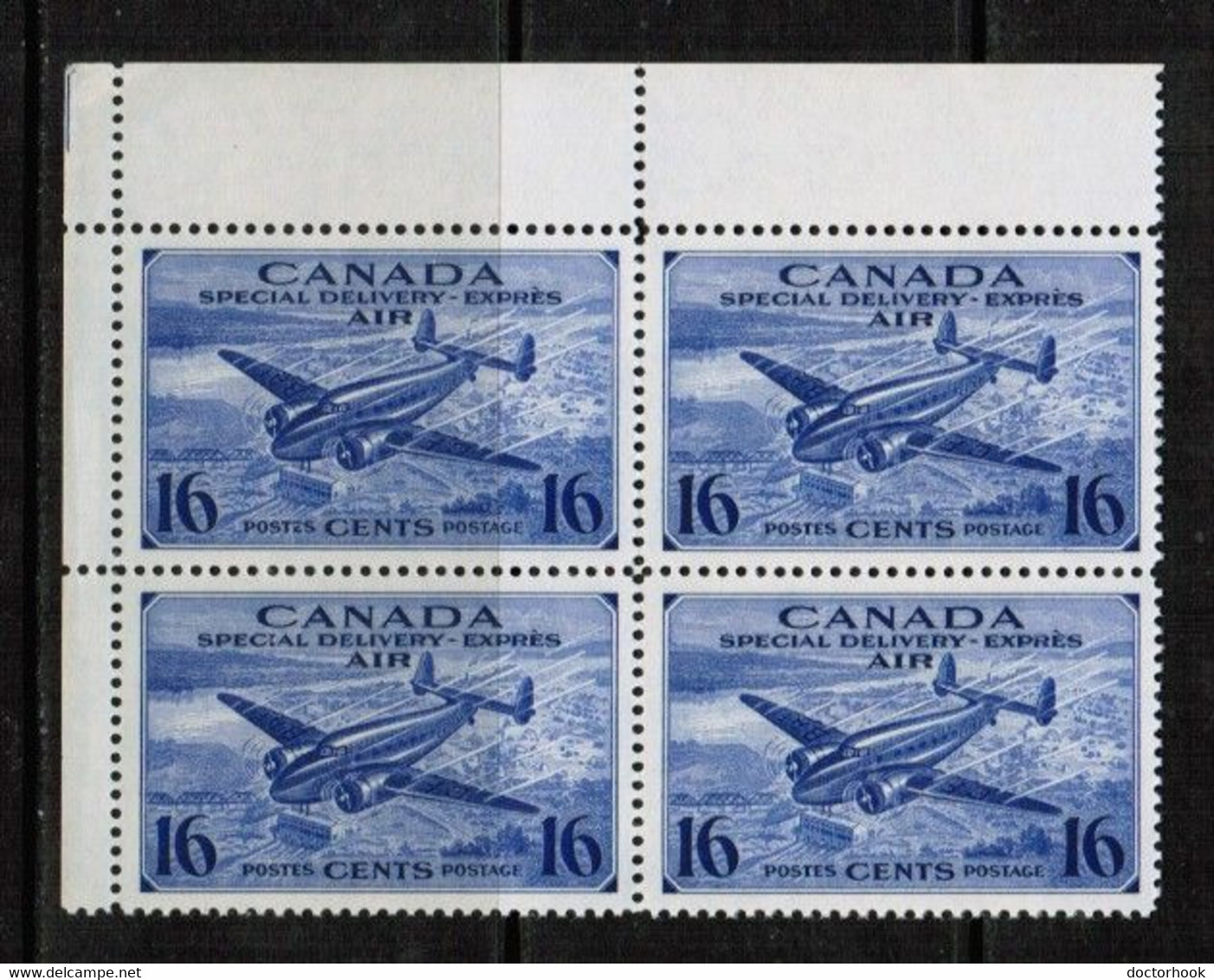 CANADA  Scott # CE 1** VF MINT NH CORNER BLOCK Of 4 (LG-1361) - Airmail: Special Delivery