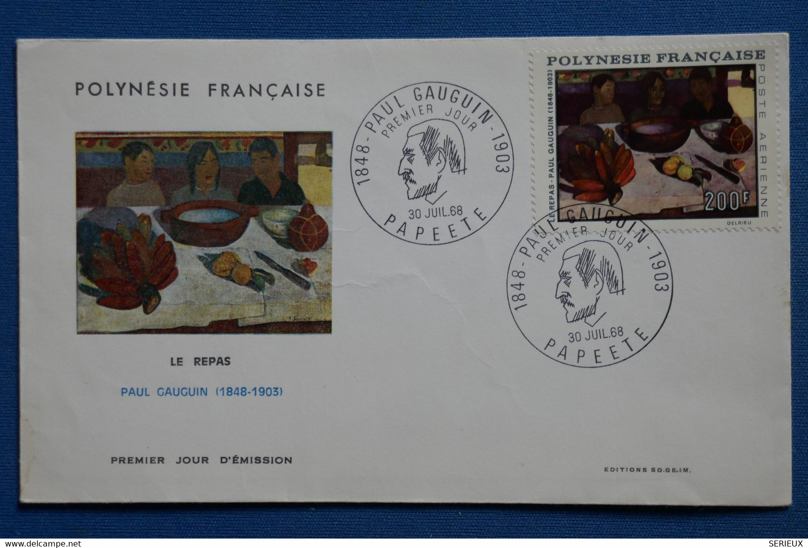 X17  POLYNESIE FRANCE BELLE LETTRE   1968    PREMIER JOUR PAPEETE  POSTE AERIENNE    N 25 . 200F+ AFFRANCH. PLAISANT - Cartas & Documentos