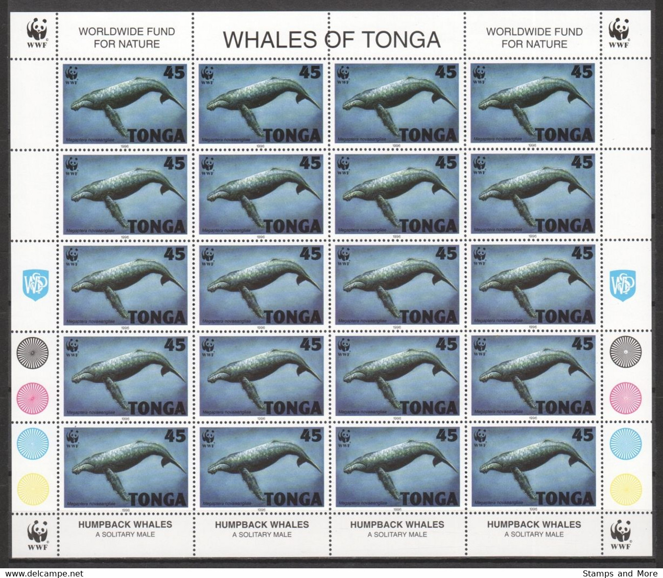 Tonga 1996 Kleinbogen Set Mi 1400-1403 MNH - WWF WHALES OF TONGA - Michel Value € 440 @15% - Nuevos