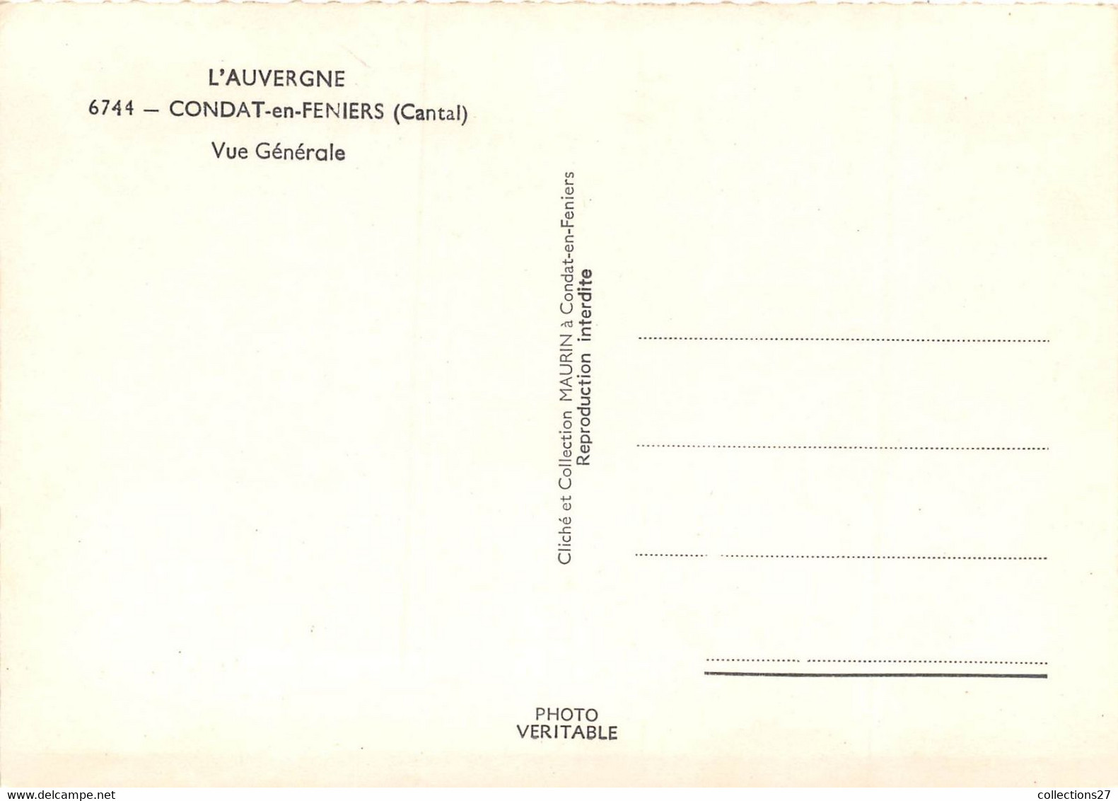 15-CONDAT-EN-FENIERS- VUE GENERALE - Condat