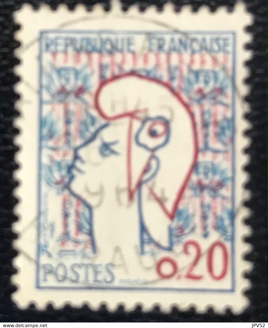 France - République Française - W1/14 - (°)used - 1961 - Michel 1335 - Marianne Type Cocteau - 1961 Marianne (Cocteau)