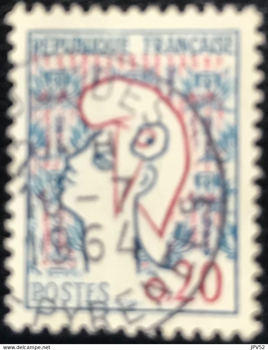 France - République Française - W1/14 - (°)used - 1961 - Michel 1335 - Marianne Type Cocteau - Variatie - 1961 Marianni Di Cocteau