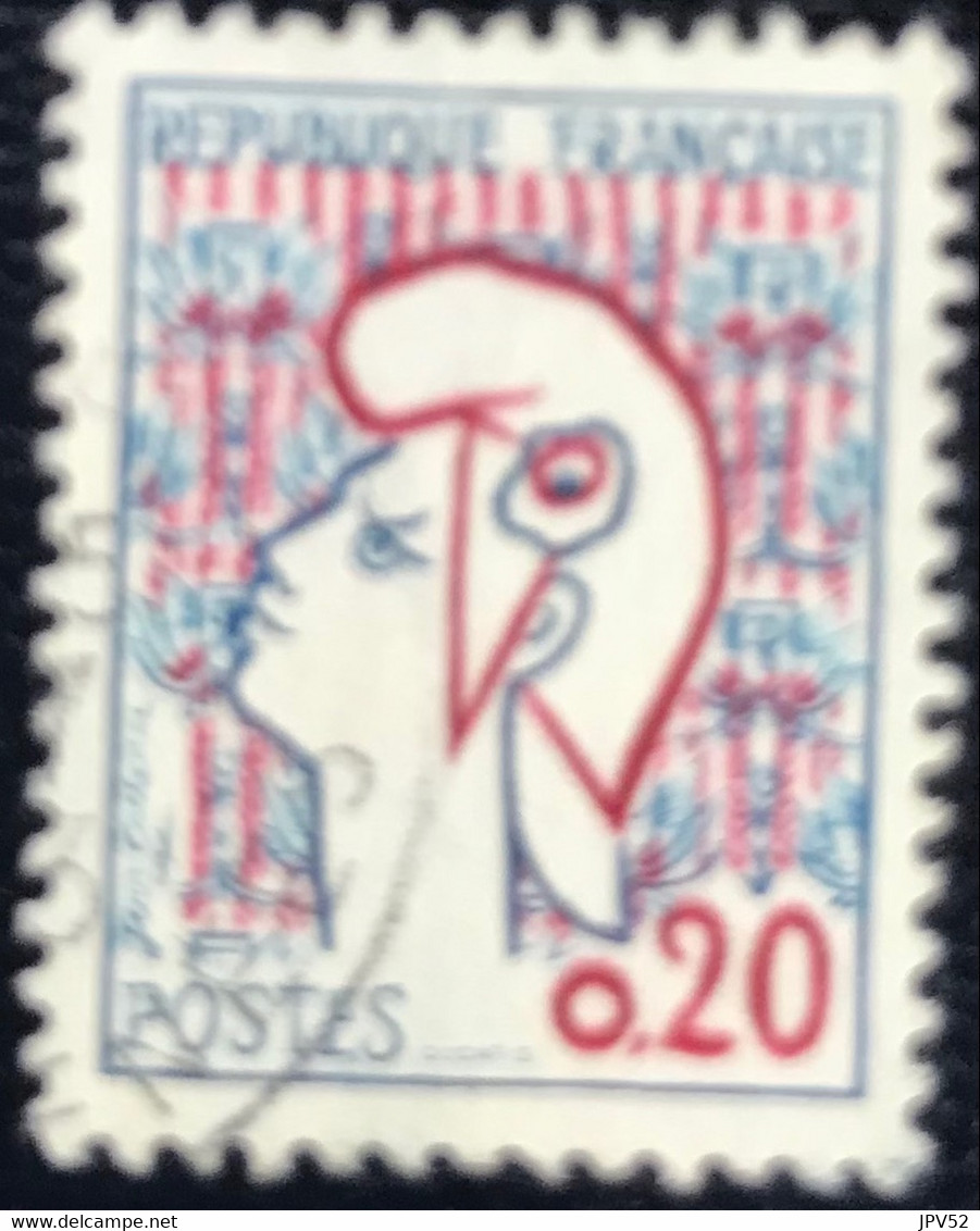 France - République Française - W1/14 - (°)used - 1961 - Michel 1335 - Marianne Type Cocteau - Variatie - 1961 Marianne Of Cocteau