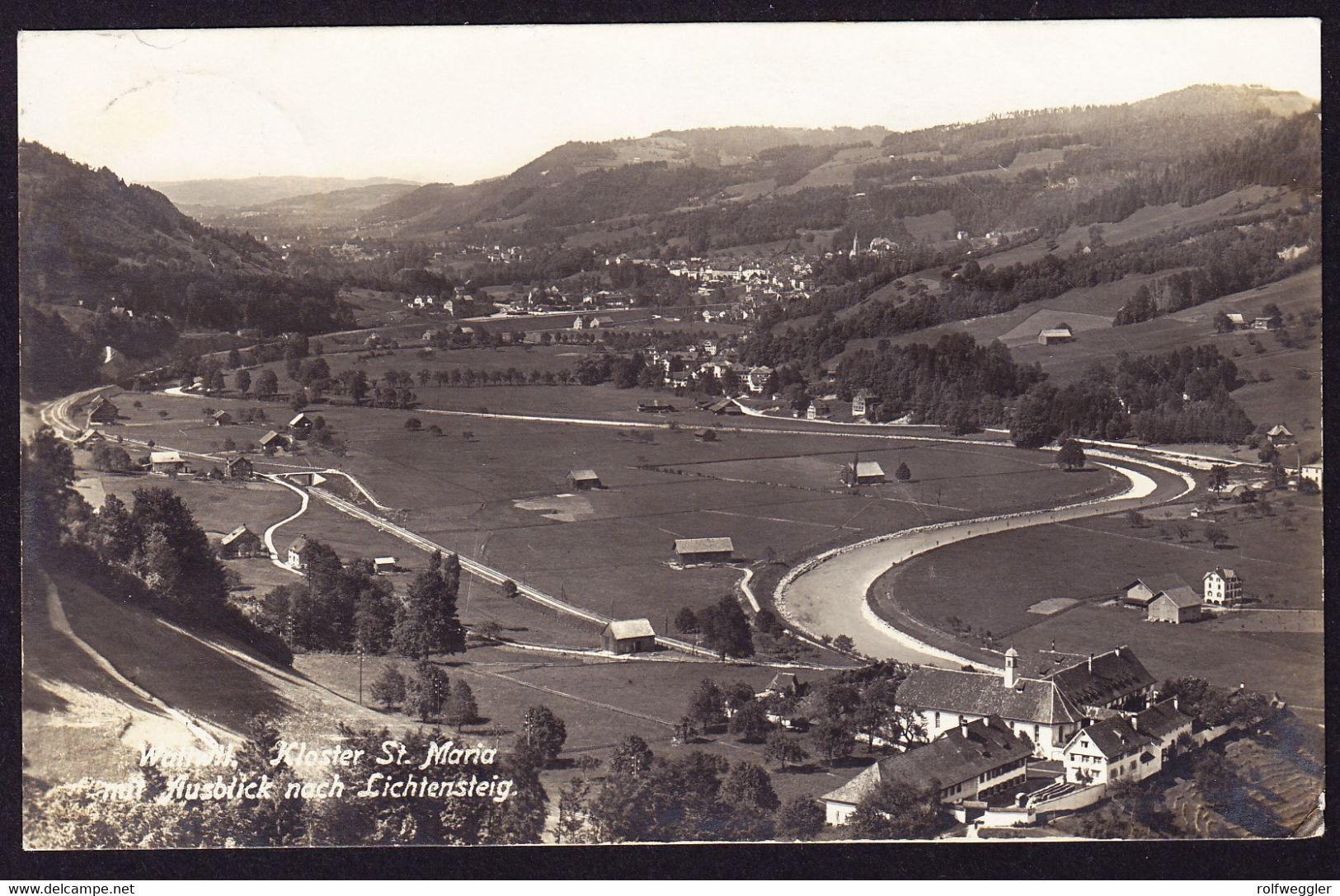 1921 Gelaufene Foto AK Aus Wattwil Mit Ausblick Nach Lichtensteig. - Lichtensteig