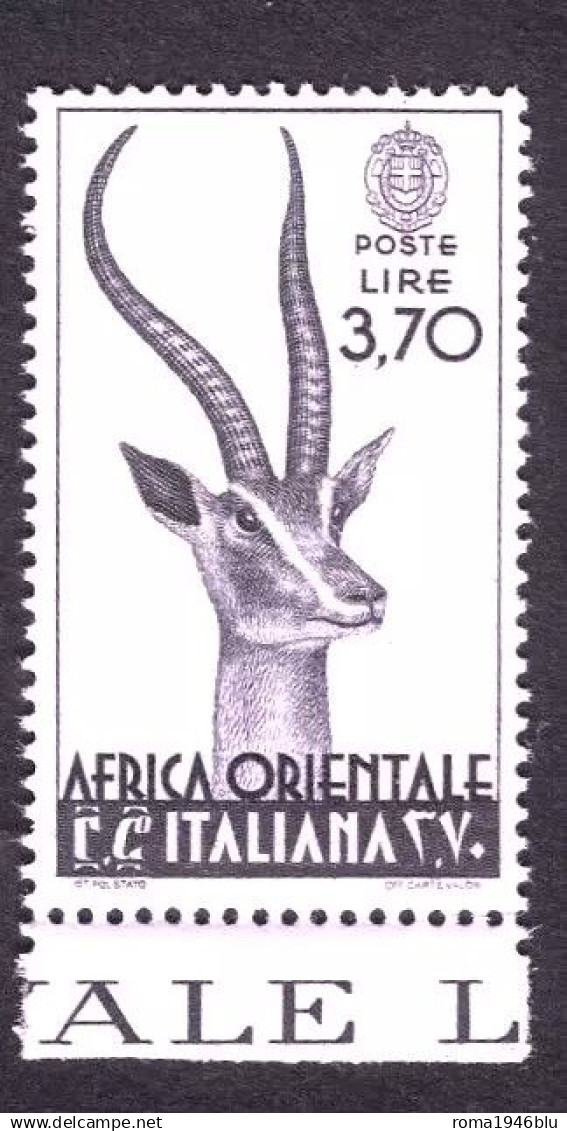 AFRICA ORIENTALE ITALIANA 1938 SOGGETTI VARI P.O. 3,70  ** MNH - Africa Orientale Italiana