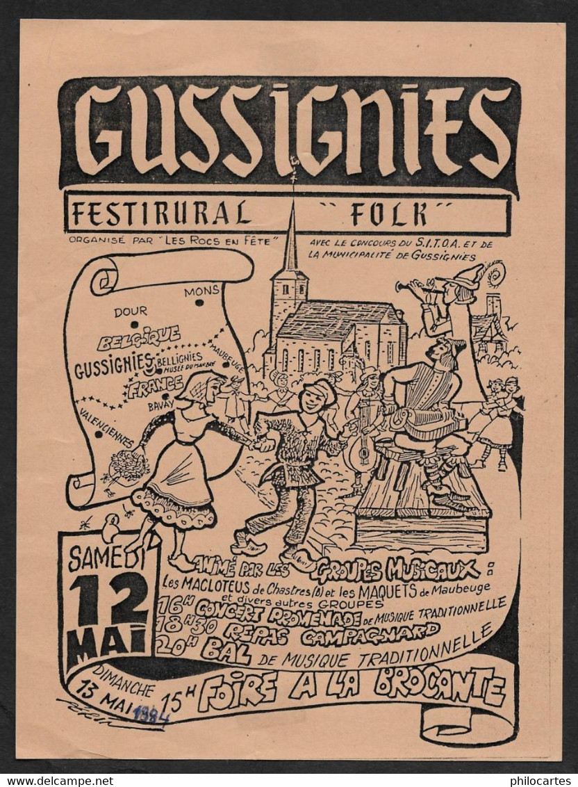 Gussignies (59) 1984 - Foire à La Brocante - Programmes