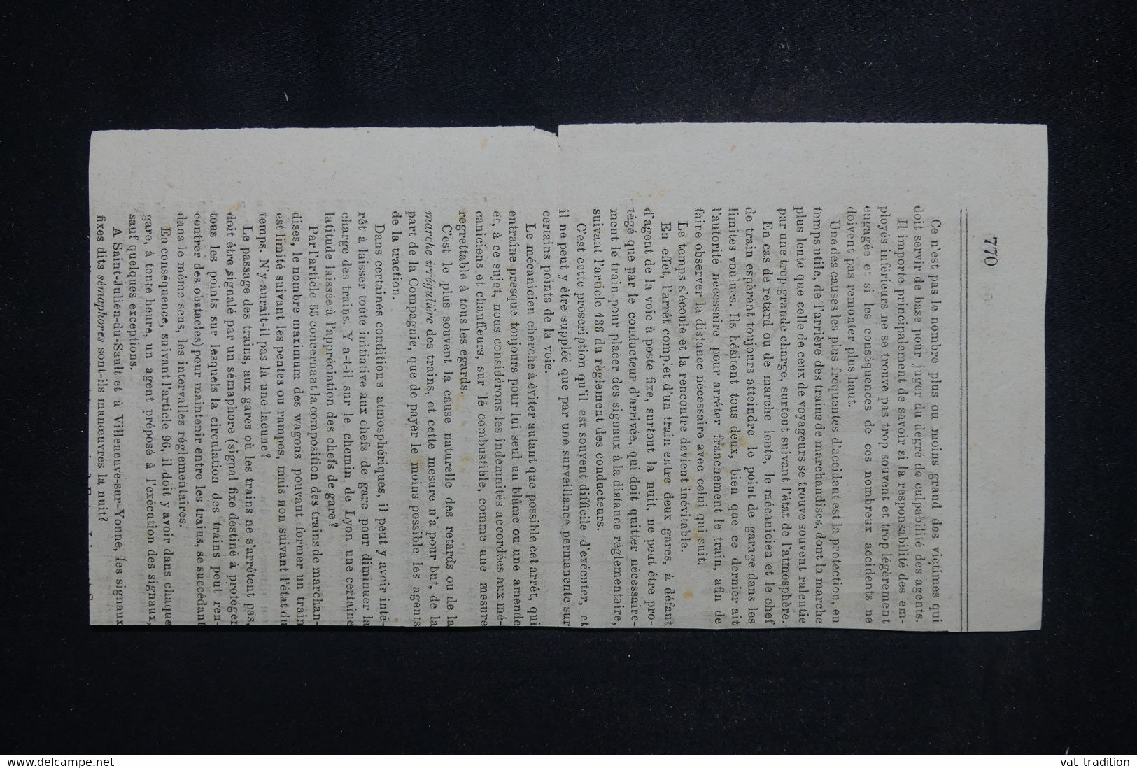 FRANCE - Timbre De Journaux N° 7 Sur Grand Fragment De  Journal En 1869 - L 102573 - Journaux