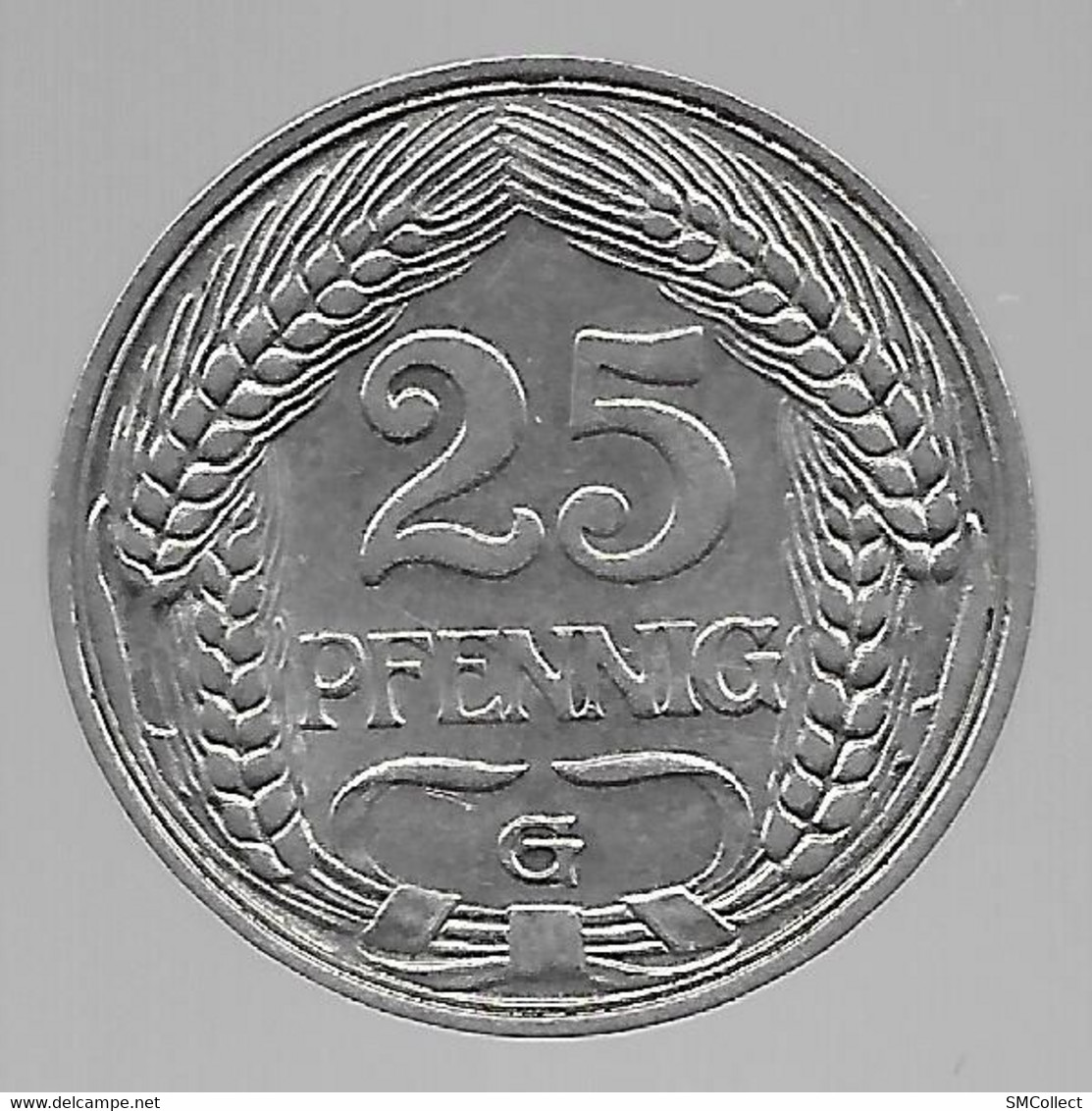 Allemagne. 25 Pfennig 1911 G Fautée (double Frappe Haut De Pièce, Tête Et Ailes) En Scan 3, Une Face "normale" (627) - 25 Pfennig