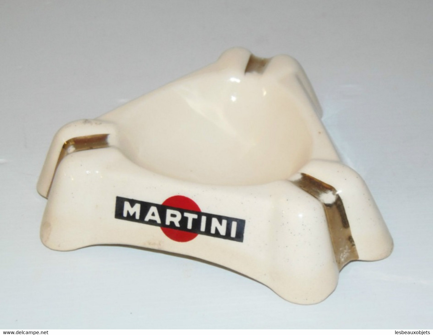 JOLI CENDRIER MARTINI PORCELAINE BADONVILLER OBJET de BISTROT PUBLICITE PUB déco collection