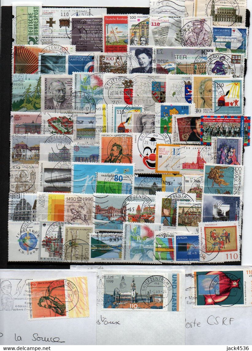 Lot De Timbres Oblitérés, Détachés Et Sur Lettres - ALLEMAGNE - Lots & Kiloware (mixtures) - Max. 999 Stamps