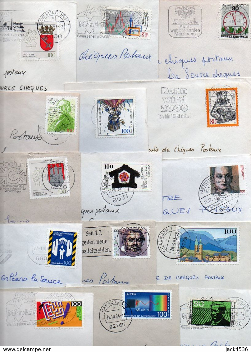 Lot De Timbres Oblitérés, Détachés Et Sur Lettres - ALLEMAGNE - Lots & Kiloware (mixtures) - Max. 999 Stamps