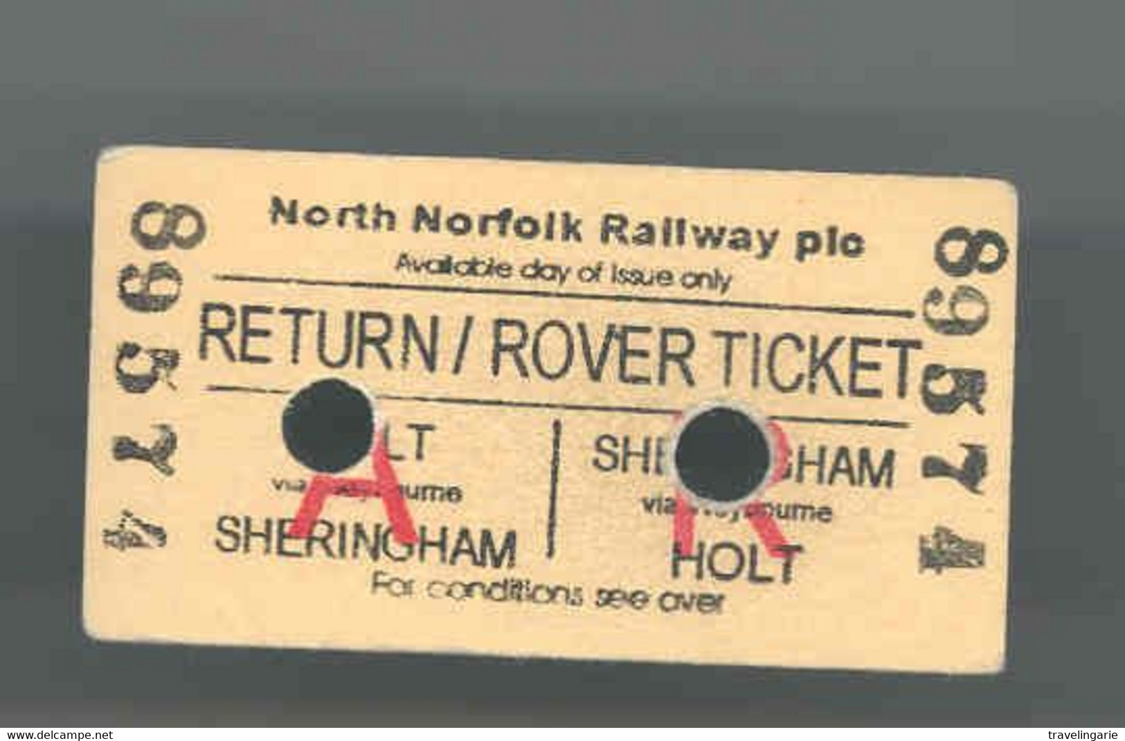 North Norfolk Railway PLC.  Return Ticket Used - Europa