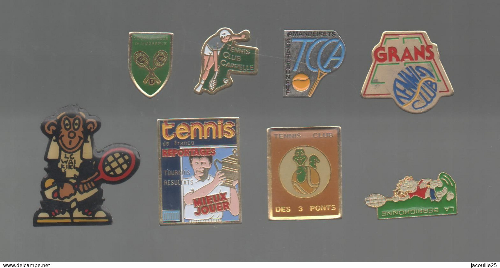 PINS PIN'S TENNIS EGF 1008 GRANS TCCA WAIKIKI TENNIS DES 3 PONTS MAGAZINE CAPELLE BERRYCHONNE COUNTRY  LOT 8 PINS - Natation