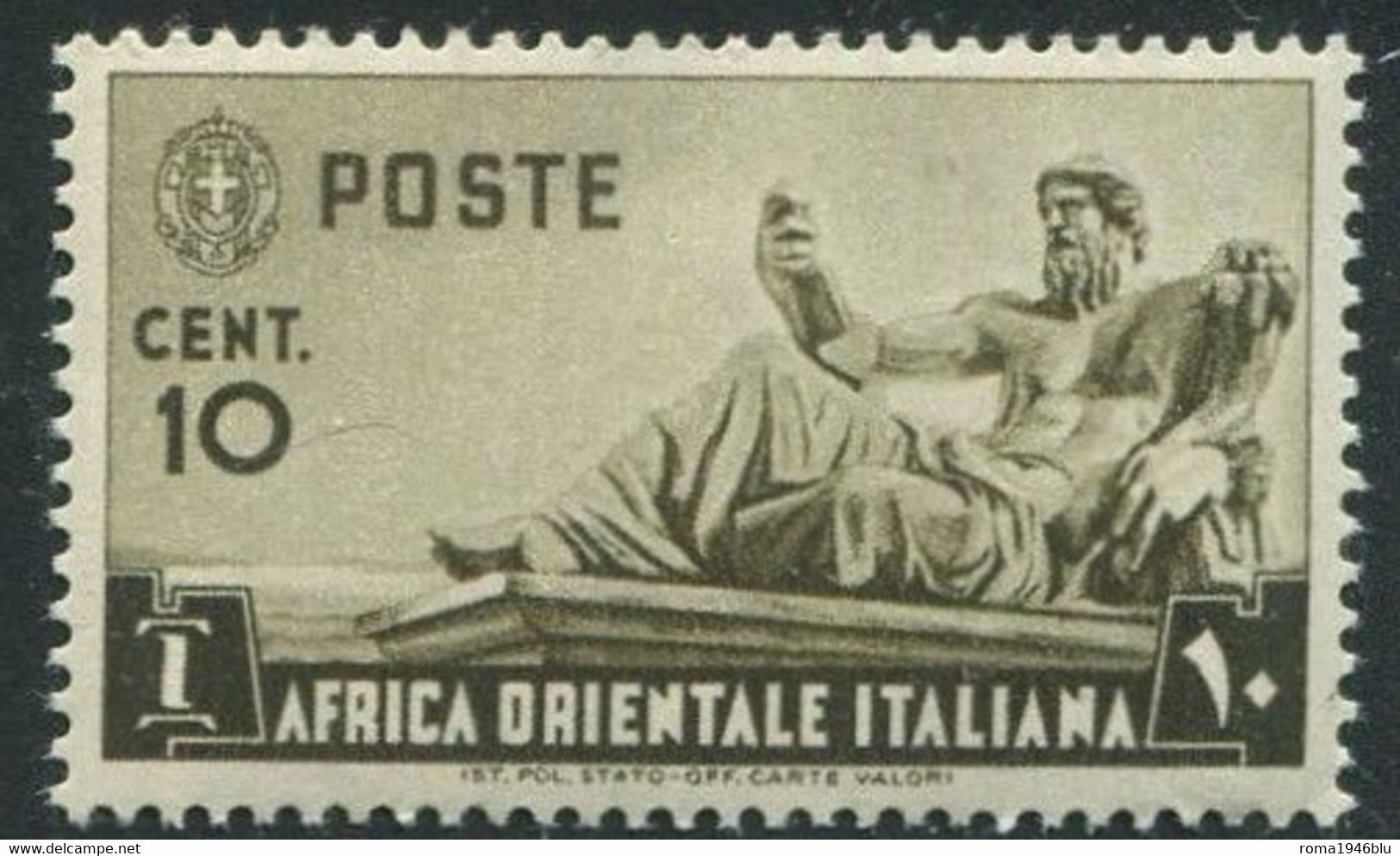 AFRICA ORIENTALE ITALIANA 1938 SOGGETTI VARI P.O. 10 C. ** MNH - Africa Orientale Italiana