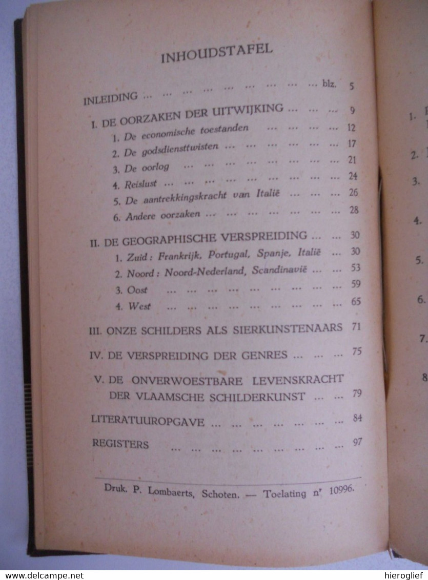 DE ZUIDNEDERLANDSCHE SCHILDERS IN HET BUITENLAND 1450 à 1600 Door H. Devogelaere  Illustraties De Seizoenen 52 - Histoire