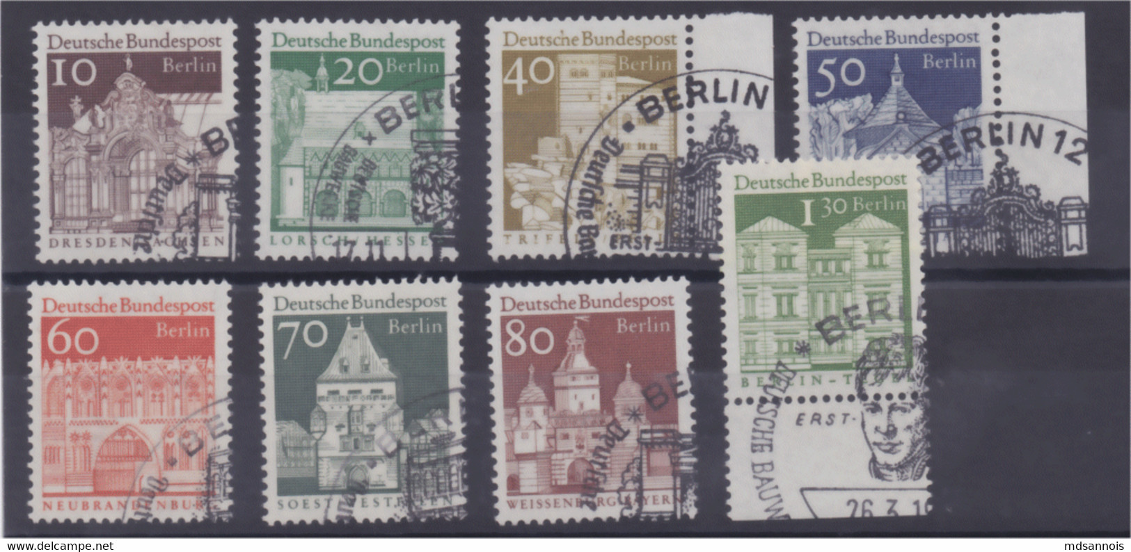 Berlin Edifices Historiques N° 271 à 277A 8 Timbres - Used Stamps