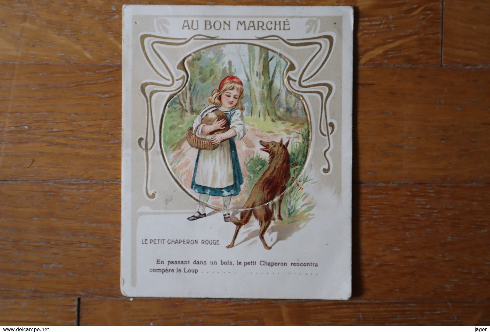 Chromo Ancien à Système AU BON MARCHE  Le Petit Chaperon Rouge    Lot 129 - Au Bon Marché