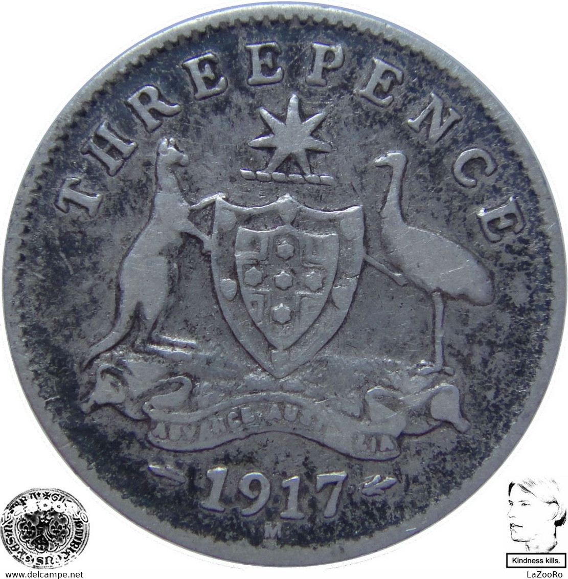 LaZooRo: Australia 3 Pence 1917 VF - Silver - Threepence